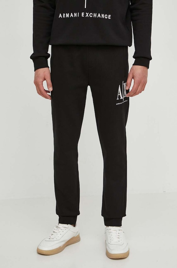 Armani Exchange nadrág dzsörzé fekete 8NZPPA.ZJ1ZZ