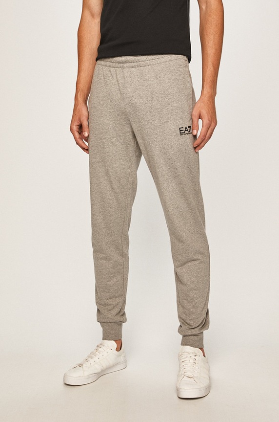 Kalhoty EA7 Emporio Armani pletenina šedá PJ05Z.8NPP53