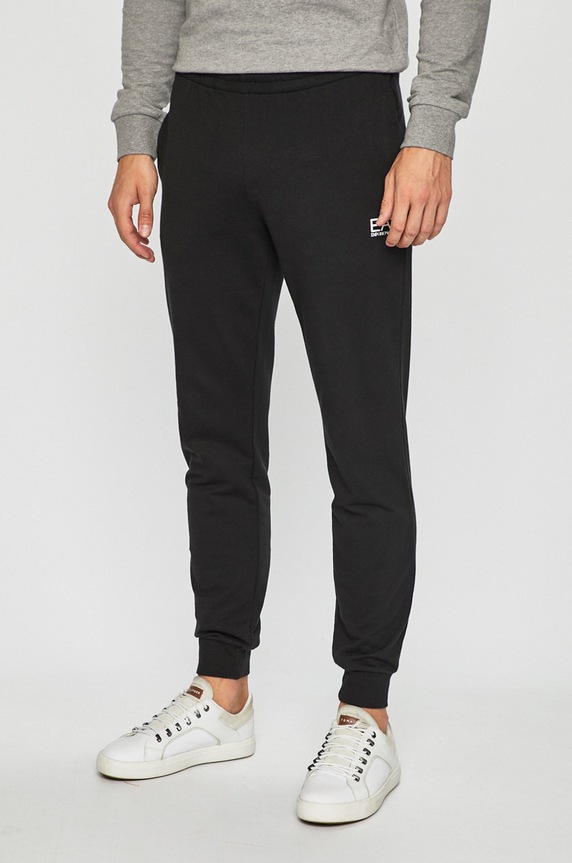 Kalhoty EA7 Emporio Armani pletenina černá PJ05Z.8NPP53