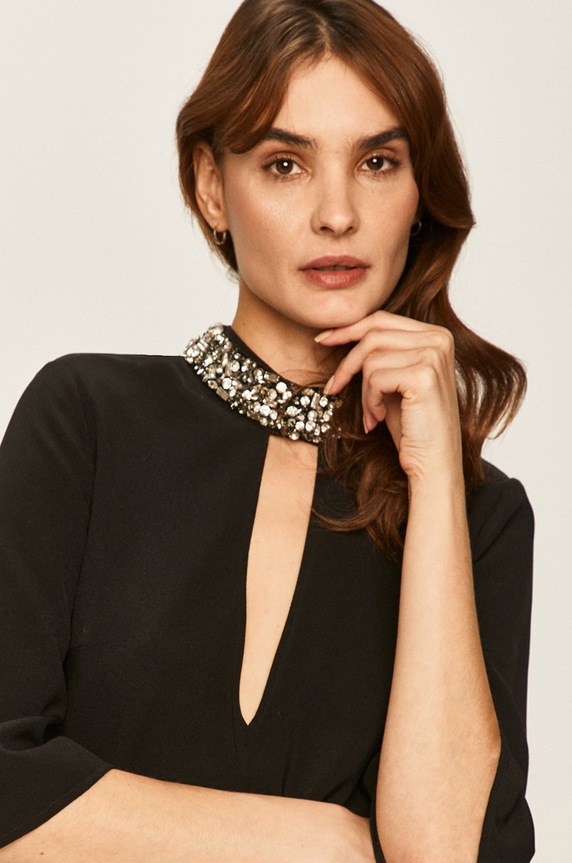 Twinset - Šaty QA7PBP čierna AW19