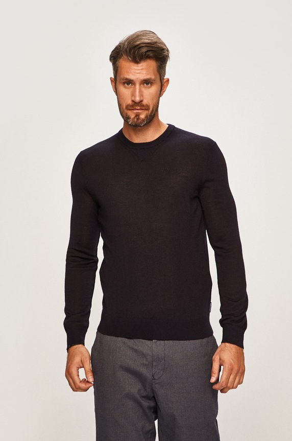 Armani Exchange - Pulóver gyapjú sötétkék 8NZM3A.ZM8AZ.NOS