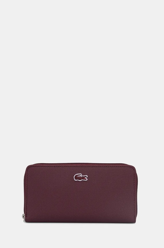 Lacoste portfel imitacja skóry licowej bordowy NF2900PO