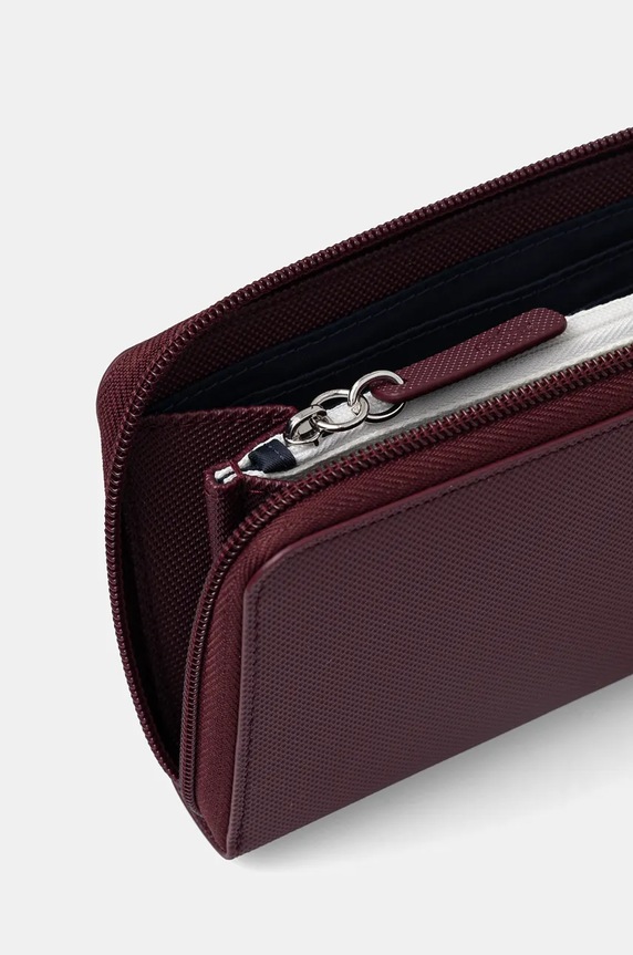 Lacoste portfel bordowy NF2900PO