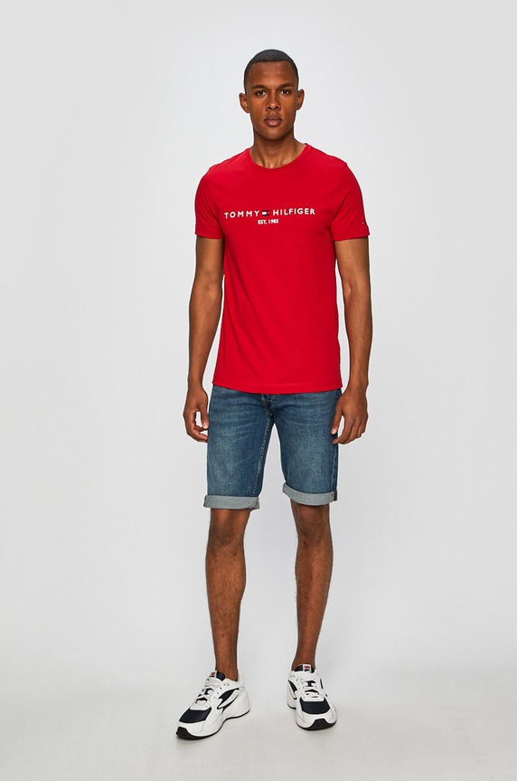 Tommy Hilfiger - Μπλουζάκι MW0MW11465 κόκκινο AA00