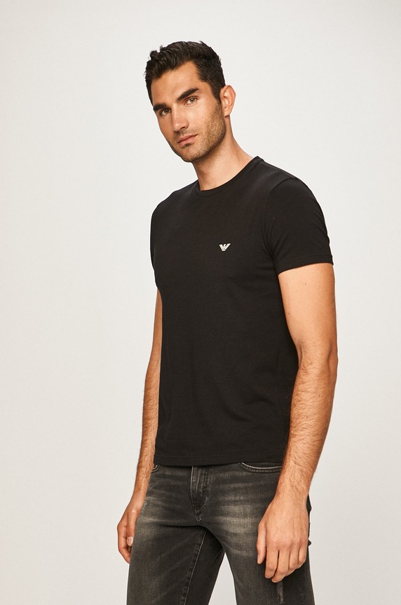 Emporio Armani - Pánske tričko (2 pak) 9A720.111267 čierna AW19
