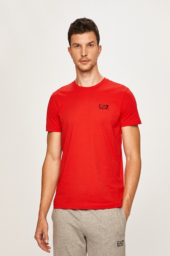 EA7 Emporio Armani - T-shirt PJM9Z.8NPT51 bawełna czerwony PJM9Z.8NPT51