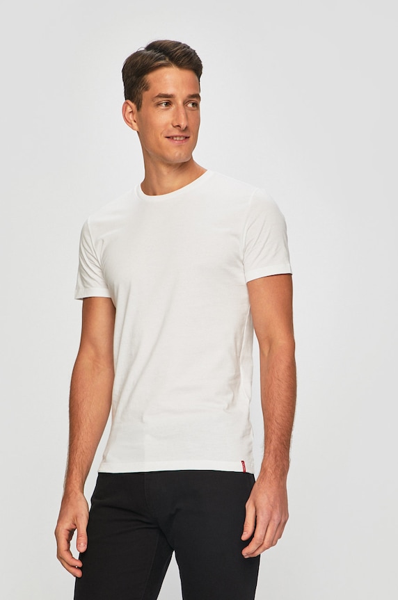 Levi's - T-shirt (2 pack) bawełna beżowy 79541.0000