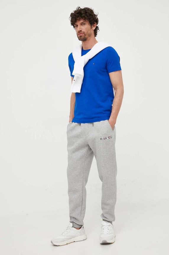 Μπλουζάκι Tommy Hilfiger MW0MW10800 σκούρο μπλε AW25