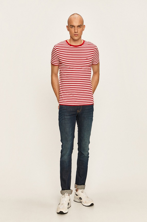 Tommy Hilfiger tricou MW0MW10800 rosu AW25