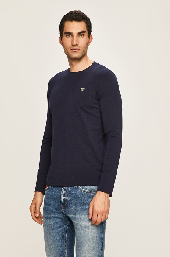 Lacoste - Hosszú ujjú elasztánnal sötétkék TH0990