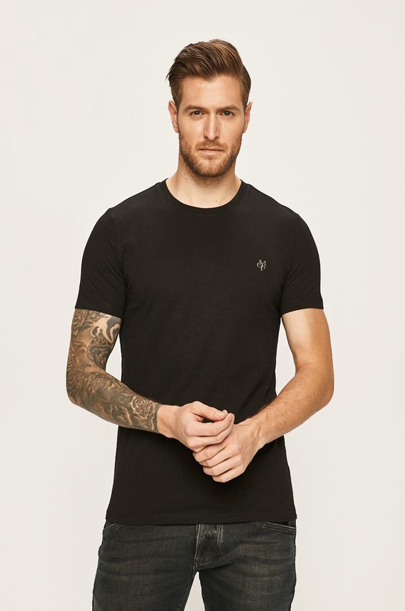 Marc O'Polo t-shirt bawełna czarny B21222051068