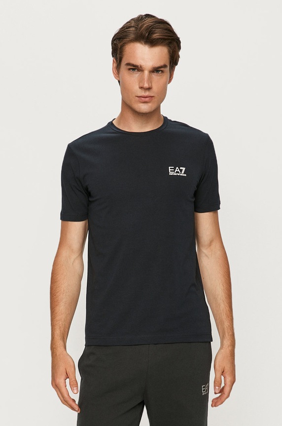 EA7 Emporio Armani - Tričko potlač tmavomodrá 8NPT52.PJM5Z