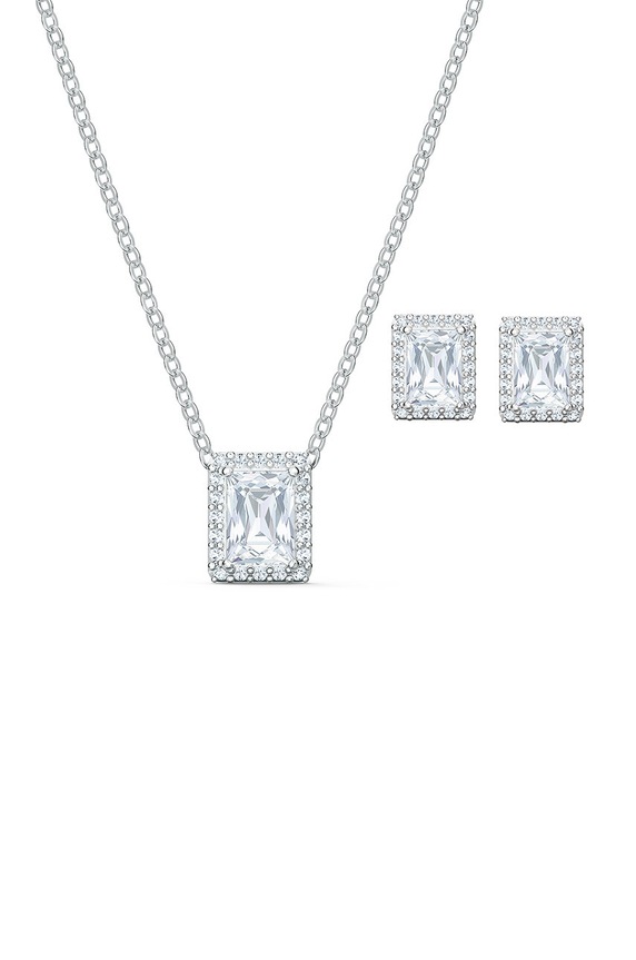 Swarovski - Naszyjnik i kolczyki ANGELIC 5579842 srebrny 5579842