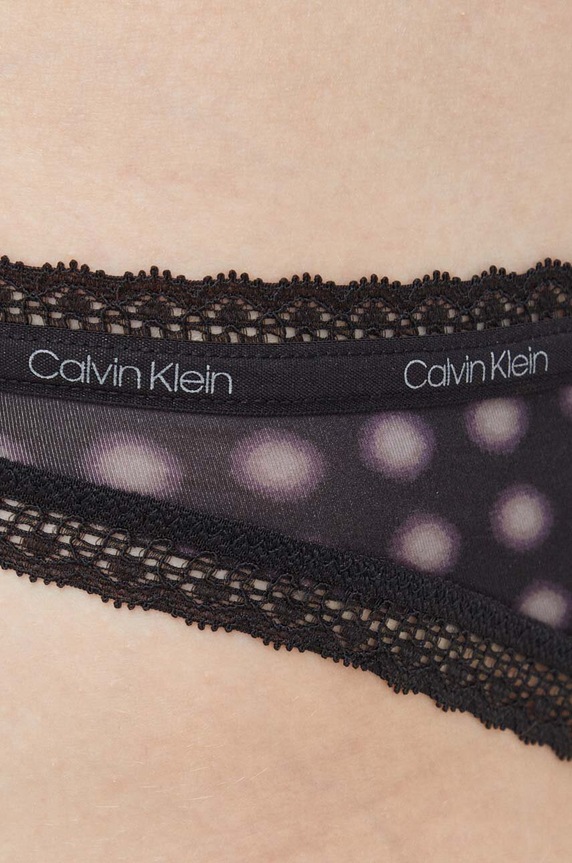 Odzież Calvin Klein Underwear stringi 000QD3763E czarny