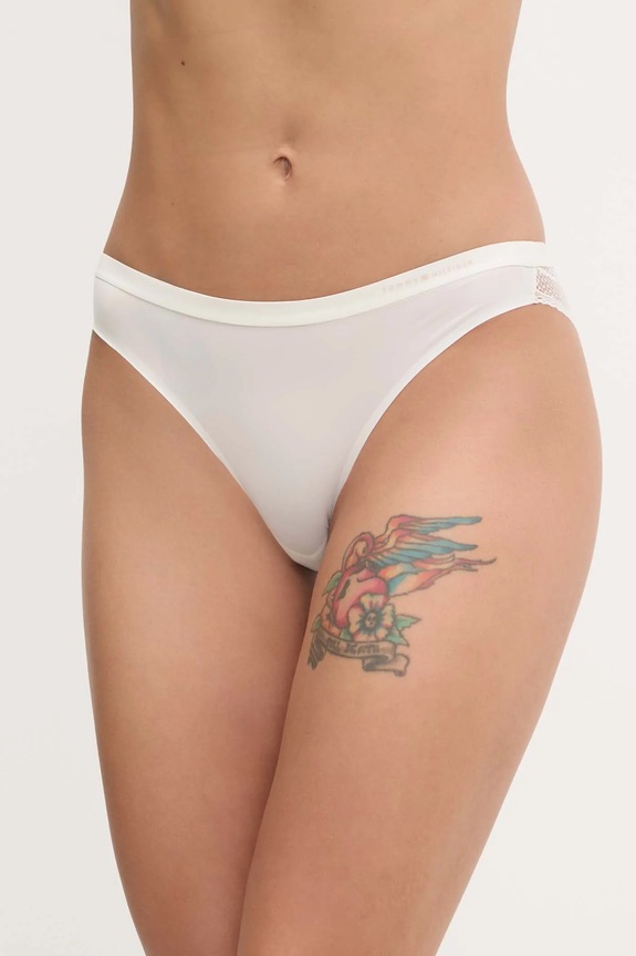 Σλιπ Tommy Hilfiger πλεκτό ύφασμα μπεζ UW0UW02465