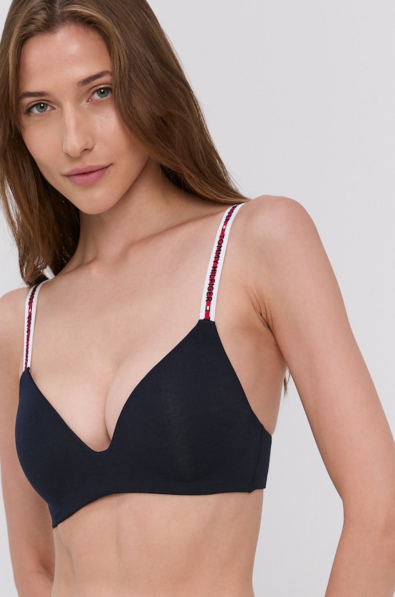 Tommy Hilfiger - Σουτιέν πλεκτό ύφασμα σκούρο μπλε UW0UW02413