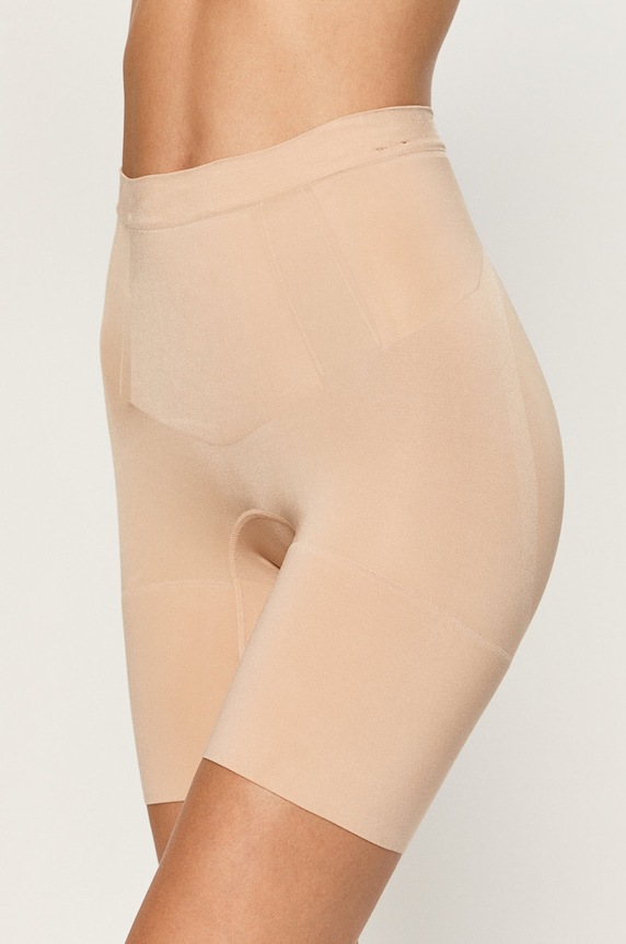Spanx - Szorty modelujące Oncore Mid-Thigh dzianina beżowy SS6615