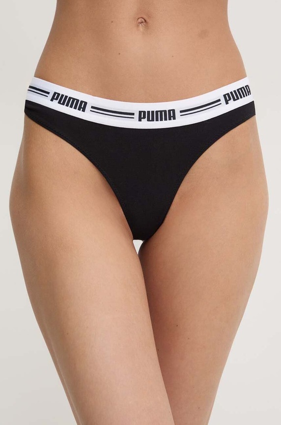 Puma stringi 2-pack nadruk czarny 907854