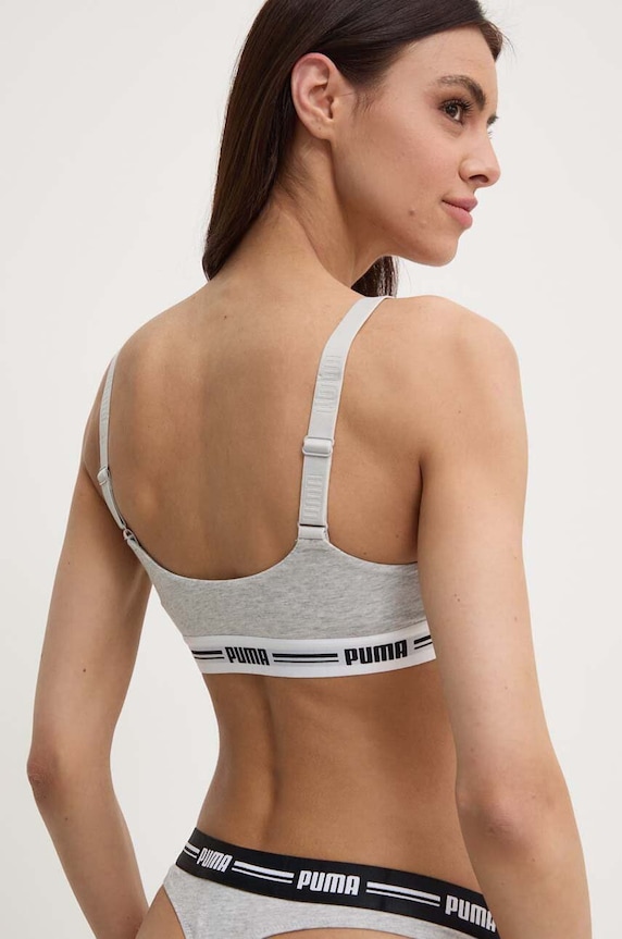 Ρούχα Puma αθλητικό σουτιέν 907863 γκρί