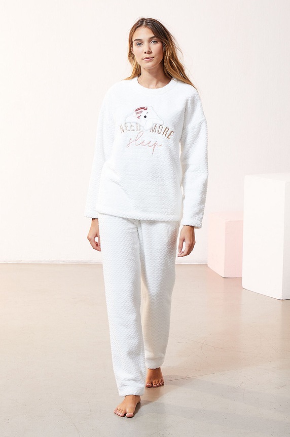 Etam - Spodnie piżamowe OOJAM 652304380 biały AW20