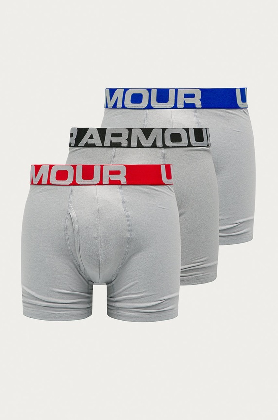 Under Armour - Bokserki (3-pack) 1363617. dzianina szary 1363617.