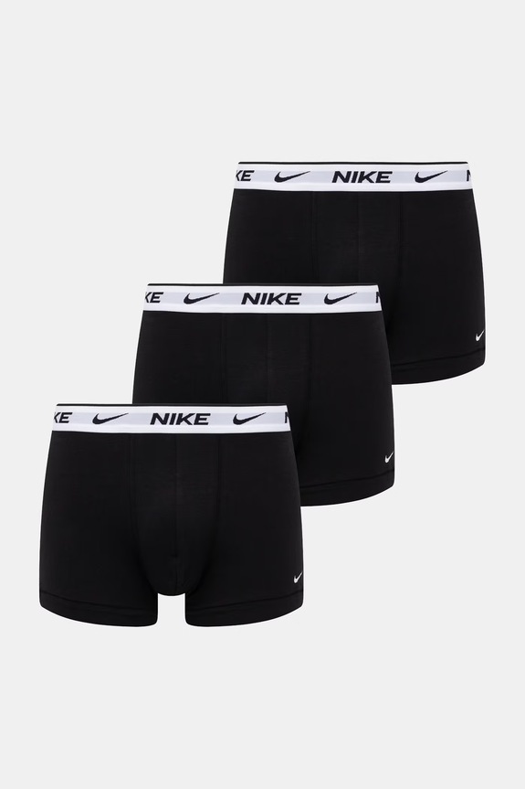 Nike bokserki dopasowane męskie bawełniane z elastanem 3-pack dzianina czarny KE1008