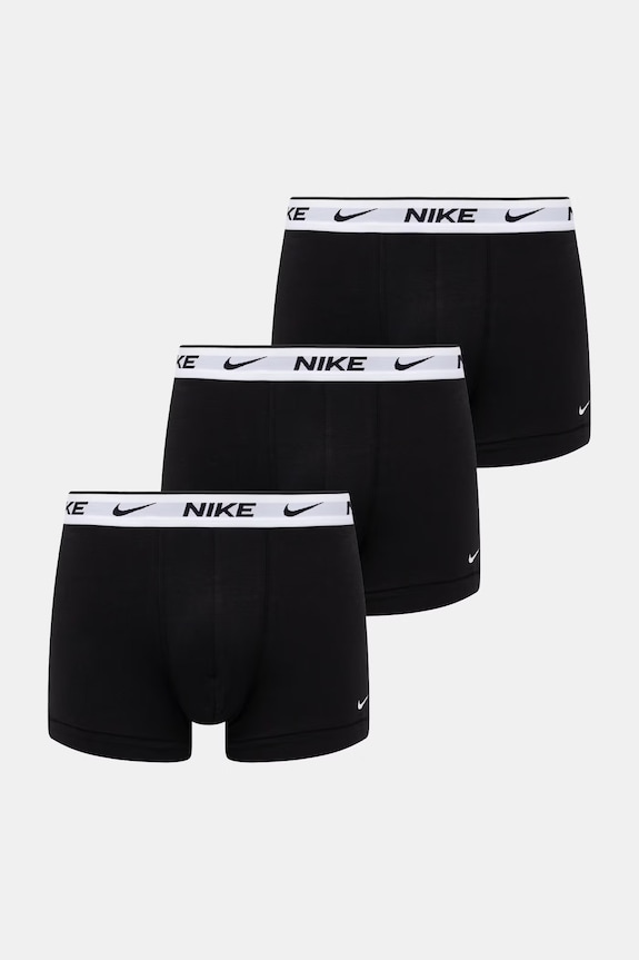 Nike bokserki dopasowane męskie bawełniane z elastanem 3-pack dzianina czarny KE1008