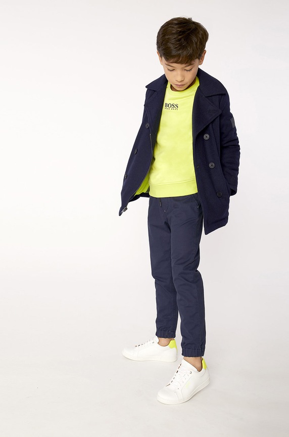 Boss - Bluza copii 164-176 cm print verde J25G63
