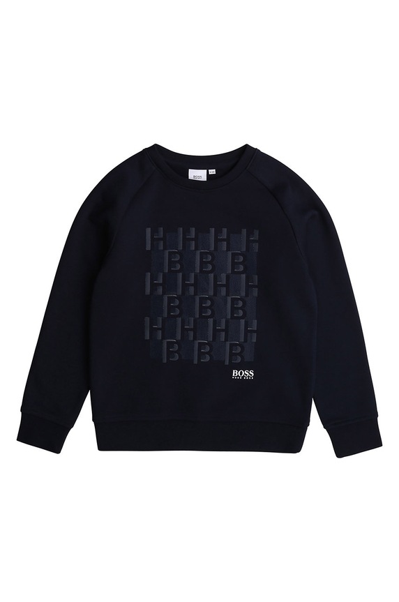 Boss - Bluza copii print bleumarin J25G64.164.176