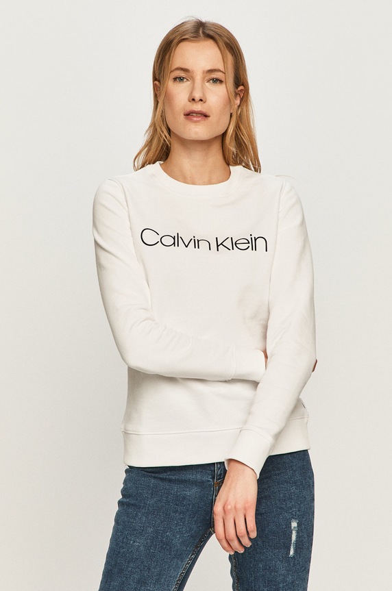 Calvin Klein hanorac de bumbac print alb K20K202157