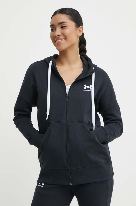 Under Armour - Bluza 1356400.001 z kapturem czarny 1356400.001