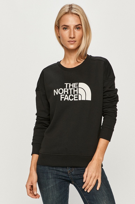 The North Face felpa in cotone sovrastampa nero NF0A3S4GJK31