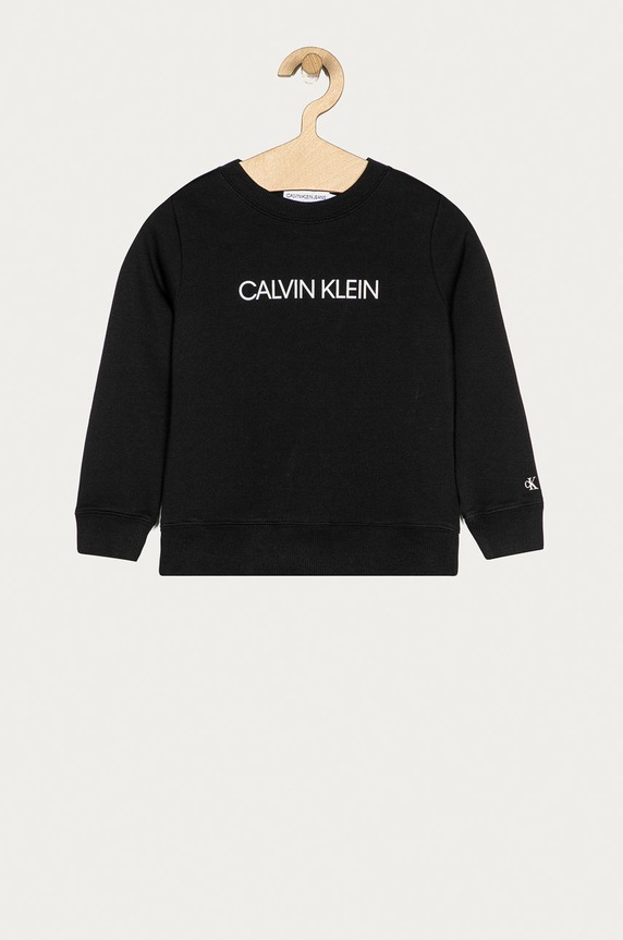 Calvin Klein Jeans - Detská mikina 104-176 cm bez kapucne čierna IU0IU00162