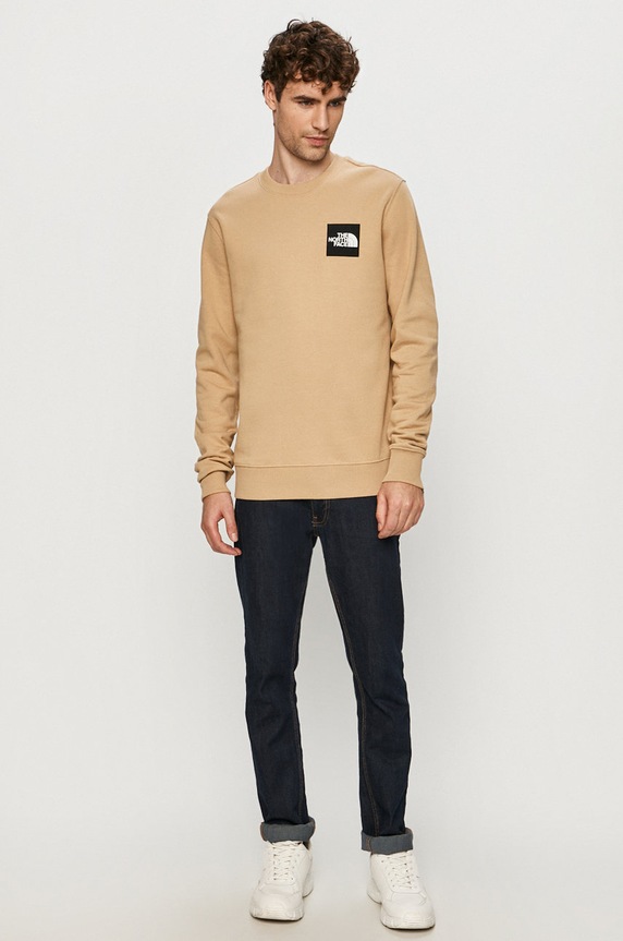 The North Face - Bavlněná mikina NF0A4SYXH7E1 hnědá AW20