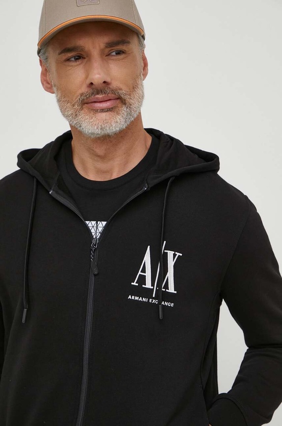 Armani Exchange bluza bawełniana czarny 8NZMPP.ZJ1ZZ