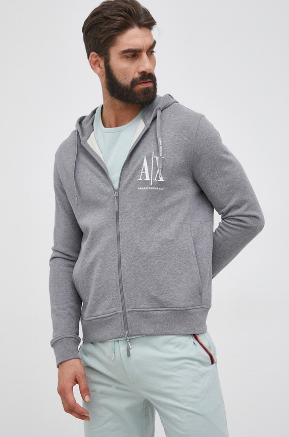 Armani Exchange bluza bawełniana bawełna szary 8NZMPP.ZJ1ZZ