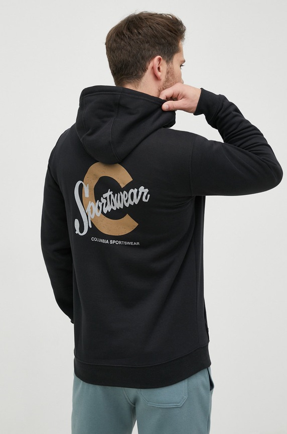 Columbia bluza CSC Basic Logo z kapturem czarny 1681664