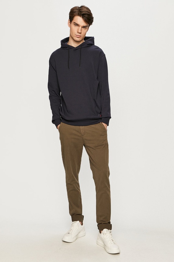 HUGO - Bluza bawełniana 50458282 50458282 granatowy SS21
