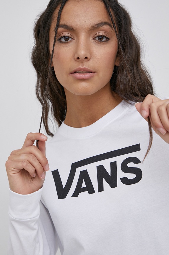 Vans - Hosszú ujjú pamut fehér VN0A47WNWHT1