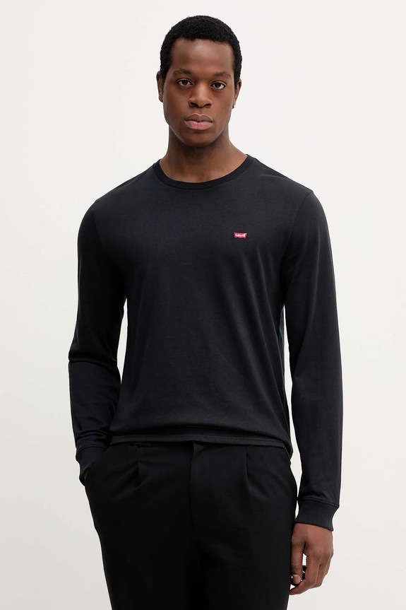 Levi's - Tričko s dlhým rukávom jednofarebný čierna 72848.0009