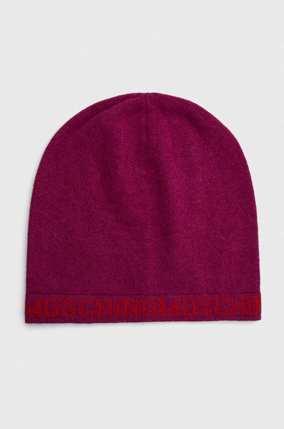 Moschino gyapjú sapka apró mintás lila M2354.65233