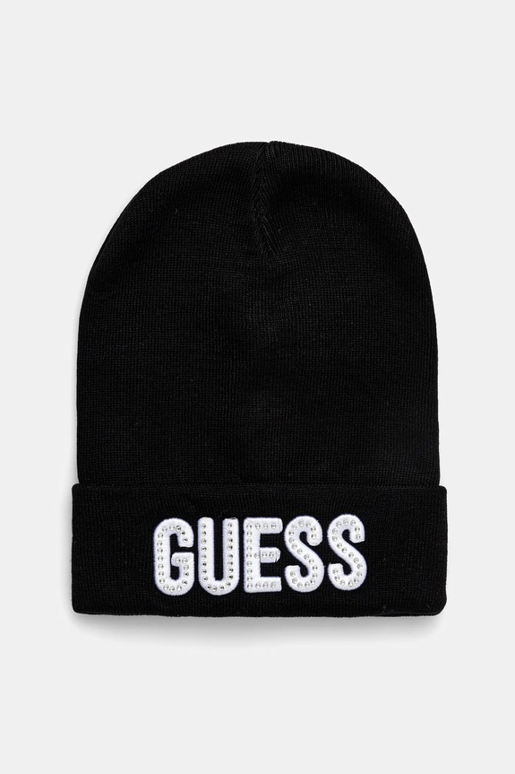 Guess Jeans - Czapka dziecięca aplikacja czarny J0BZ12.Z2Q00