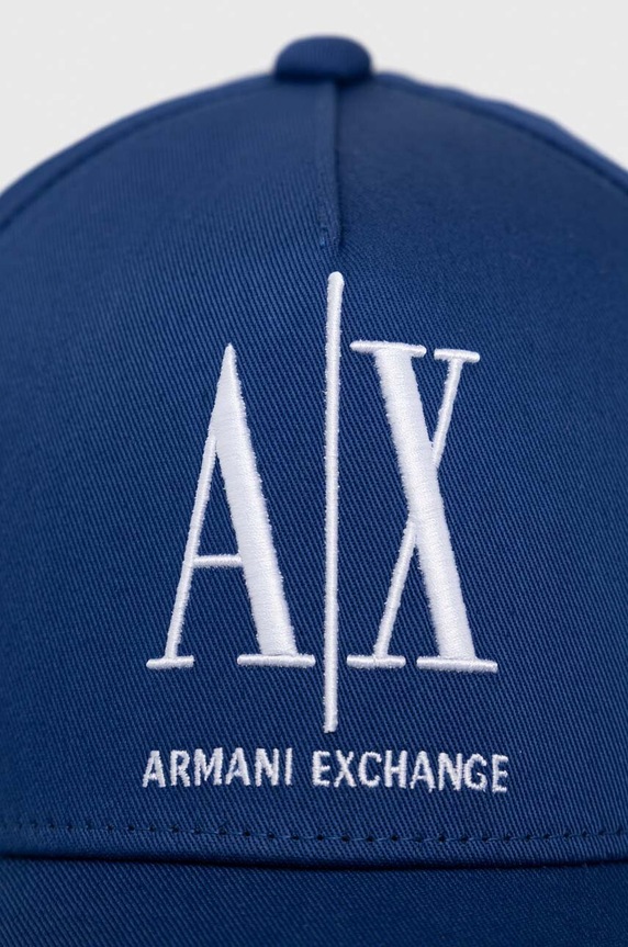 Armani Exchange czapka z daszkiem bawełniana 954047.CC811.NOS granatowy AA00