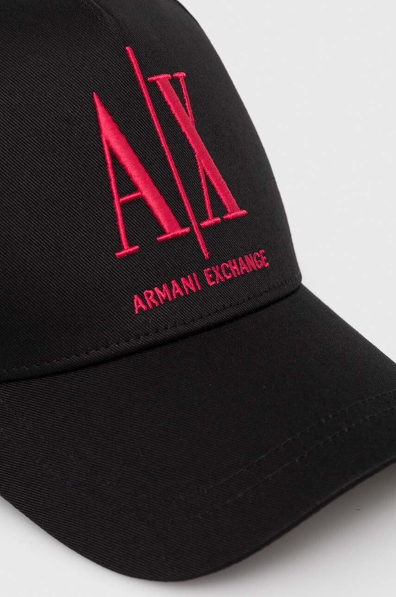 Armani Exchange czapka z daszkiem bawełniana 954047.CC811.NOS czarny AA00
