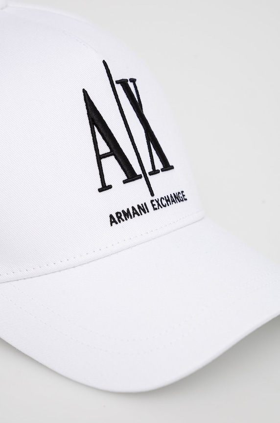 Armani Exchange czapka z daszkiem bawełniana 954047.CC811.NOS biały AA00