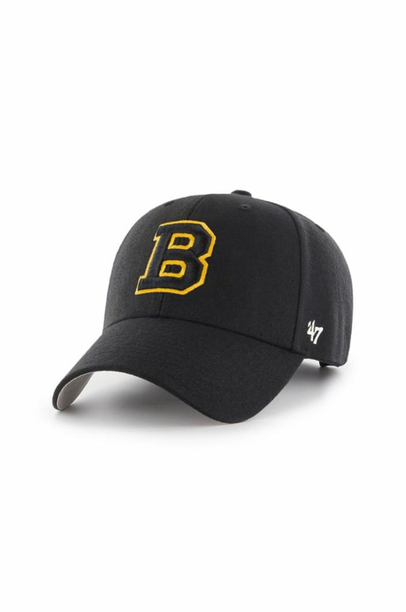 47 brand - Czapka NHL Boston Bruins aplikacja czarny HVIN.MVP01WBV.BK33