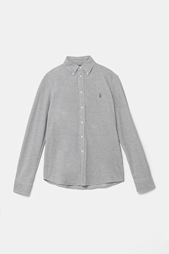 Polo Ralph Lauren - Βαμβακερό πουκάμισο μακρύ γκρί 211664427021