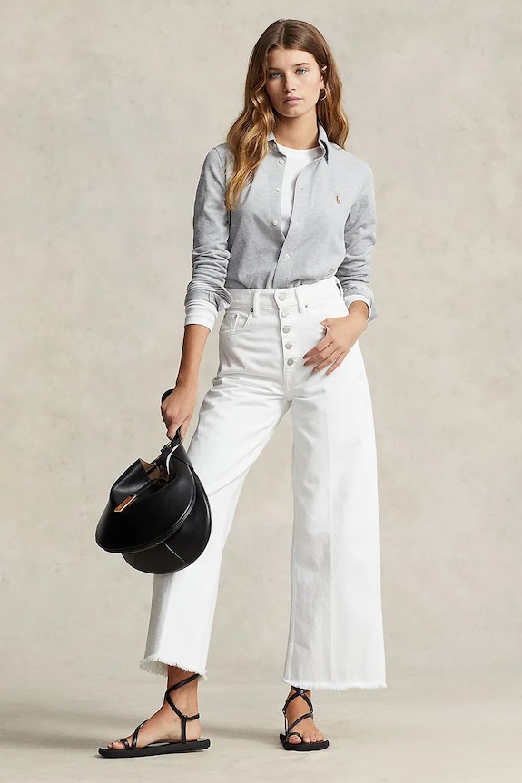 Odjeća Polo Ralph Lauren - Pamučna košulja 211664427021 siva