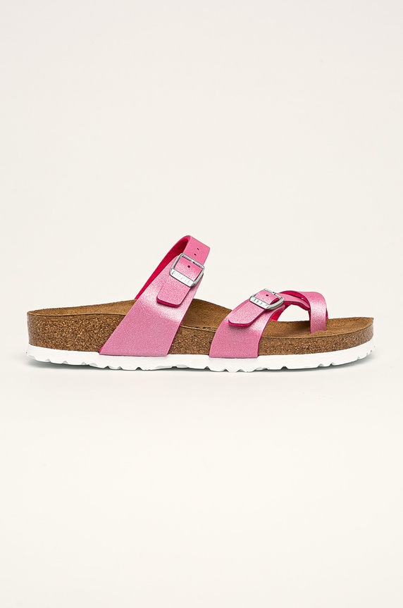 Birkenstock - Papuci Mayari imitatie de piele roz 1017961