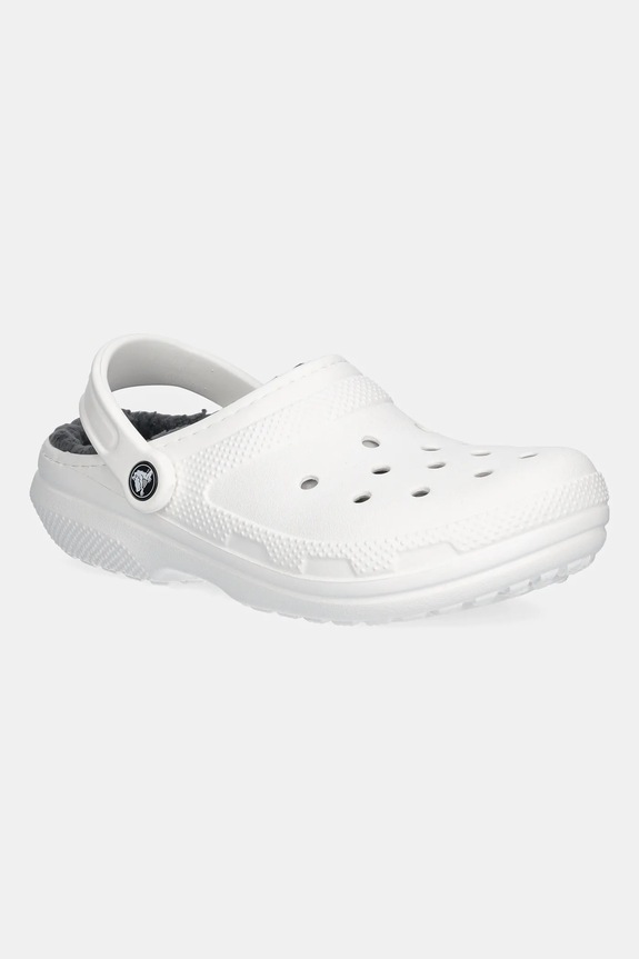 Crocs - Klapki Classic Lined Clog syntetyczny biały CLASICLCLOG203591.36.43